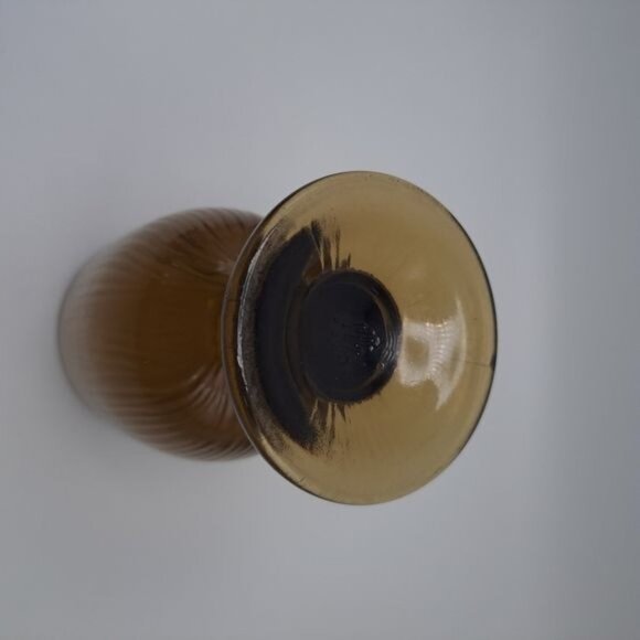 Pfaltzgraff Gourmet Heavy Brown Glass Stemmed Goblet 6.25" tall - Picture 12 of 13